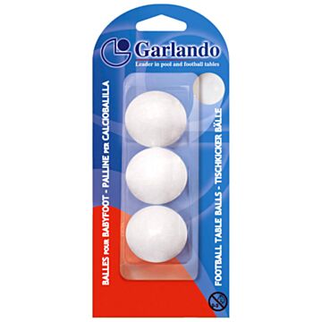 Voetballetjes Garlando Wit blister 3