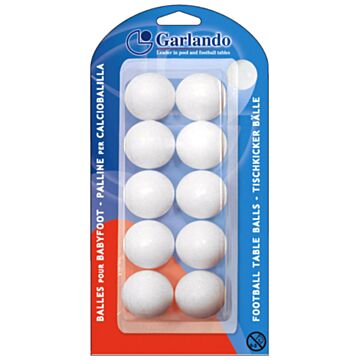 Voetballetjes Garlando Wit blister 10