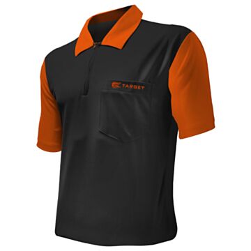 Target Coolplay 2 dart polo zwart met oranje mouw