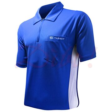 Target CoolPlay Hybrid dart polo blauw met witte streep