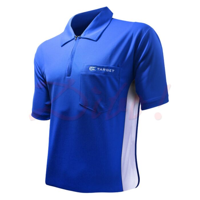 Target CoolPlay Hybrid dart polo blauw met witte streep